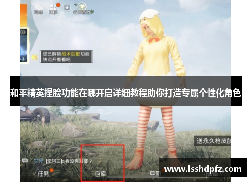 和平精英捏脸功能在哪开启详细教程助你打造专属个性化角色