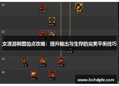 女漫游刷图加点攻略：提升输出与生存的完美平衡技巧